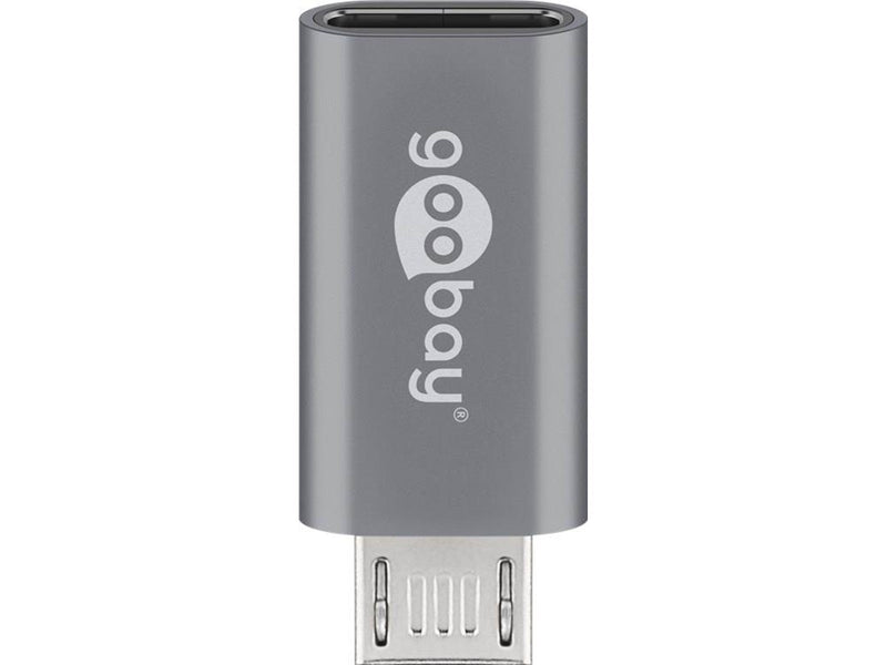 Pro Micro-USB to USB-C adapter- grey