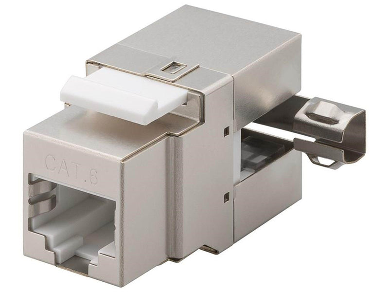 Pro Keystone module RJ45 CAT 6 STP 250 MHz - Silber