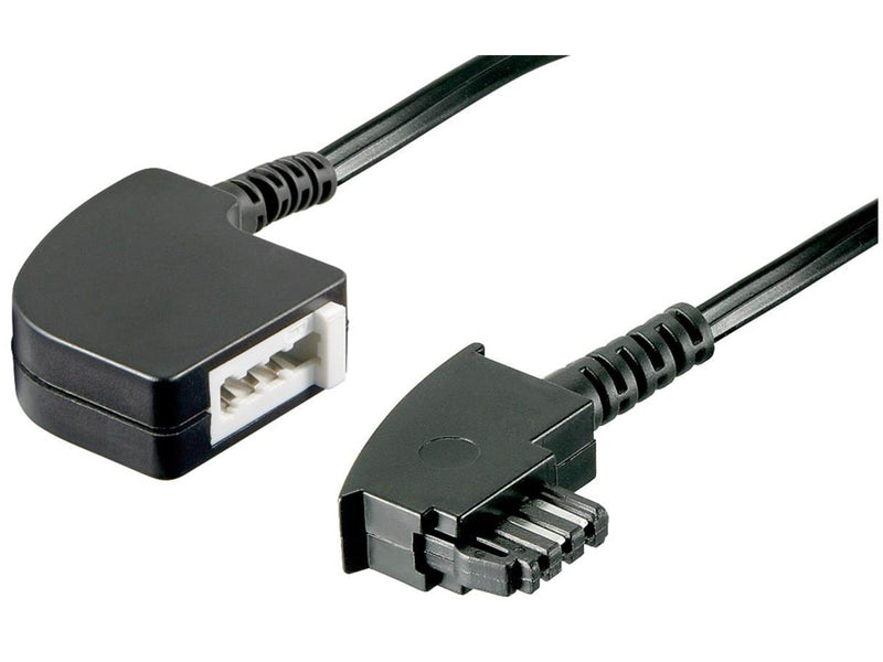 Pro TAE-F extension cable - Schwarz - 6 meter