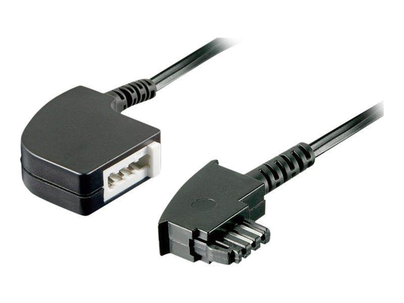 Pro TAE-F extension cable - Schwarz - 6 meter