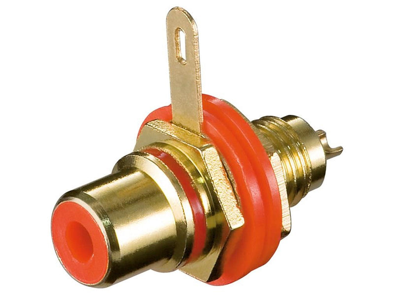 Pro RCA female connector for housing assembly with insulation and soldered connection