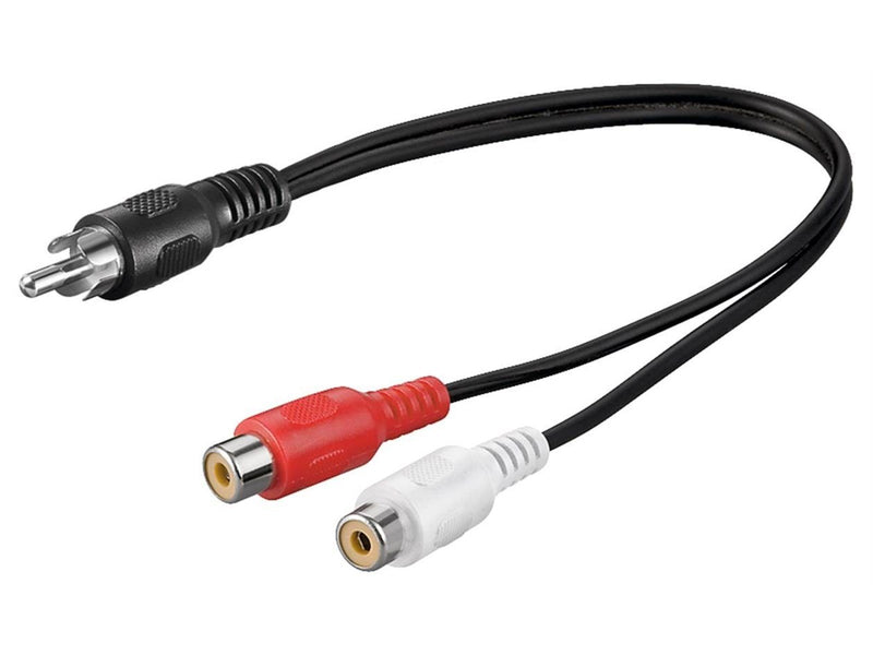 Pro Audio Y cable adapter RCA male to stereo RCA female