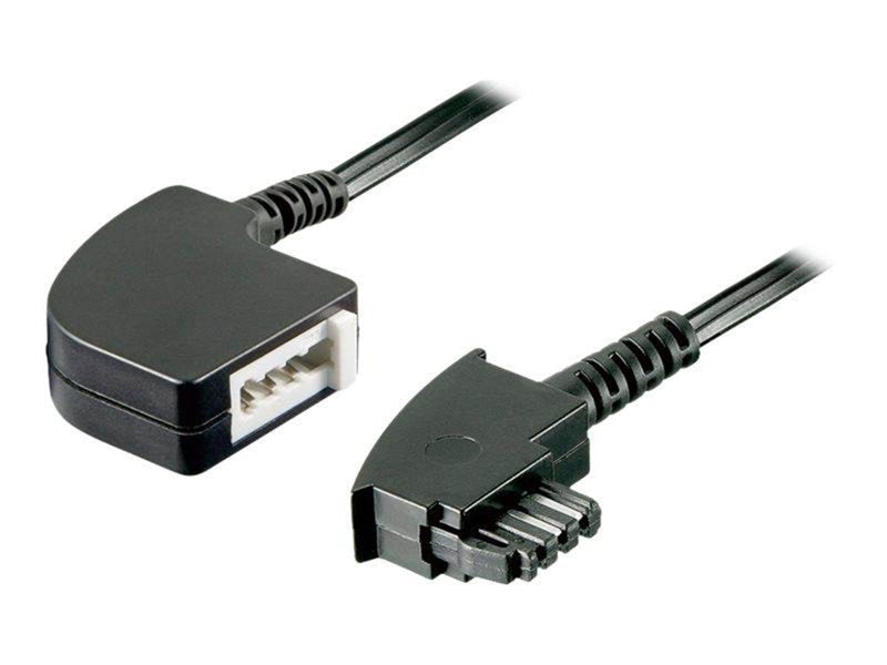 Pro TAE-F extension cable - Schwarz - 3 meter
