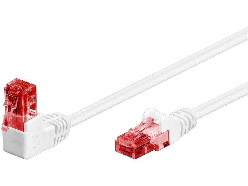Pro LAN CAT 6 U/UTP - 90°angled - Weiß - 0.25 meter