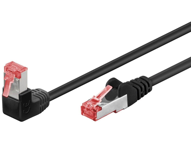 Pro LAN CAT 6 S/FTP - 90°angled - Schwarz - 2 meter