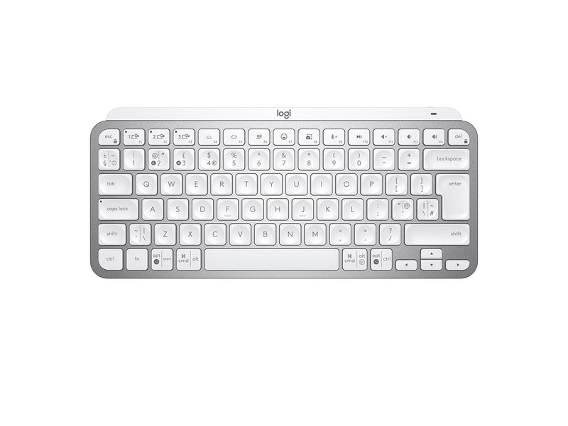 Logitech MX Keys Mini Minimalist Wireless Illuminated Keyboard - Pale Grey - US - Tastaturen - Englisch - US - Grau