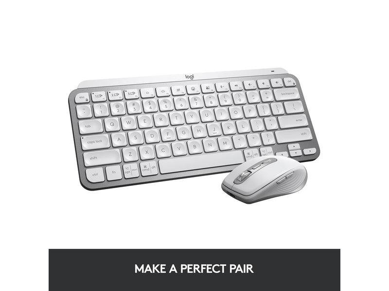 Logitech MX Keys Mini Minimalist Wireless Illuminated Keyboard - Pale Grey - US - Tastaturen - Englisch - US - Grau