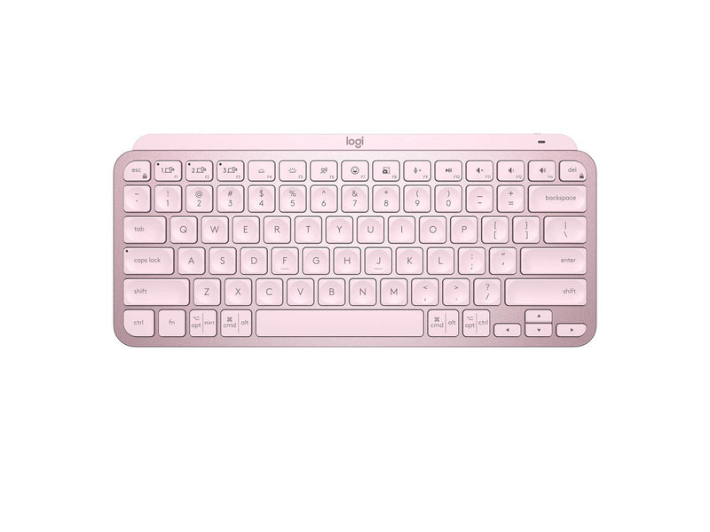 Logitech MX Keys Mini Minimalist Wireless Illuminated Keyboard - Rose - US - Tastaturen - Englisch - US - Pink