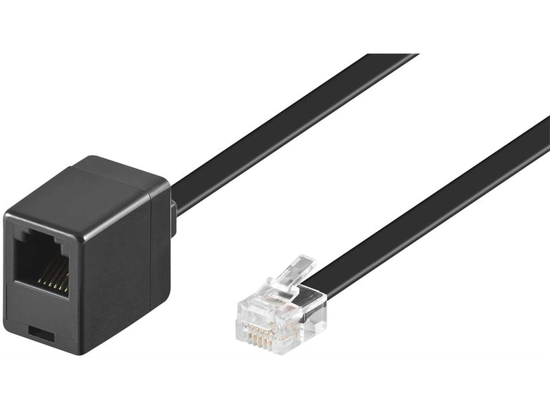 Pro Modular telephone extension cable - Schwarz - 6 meter