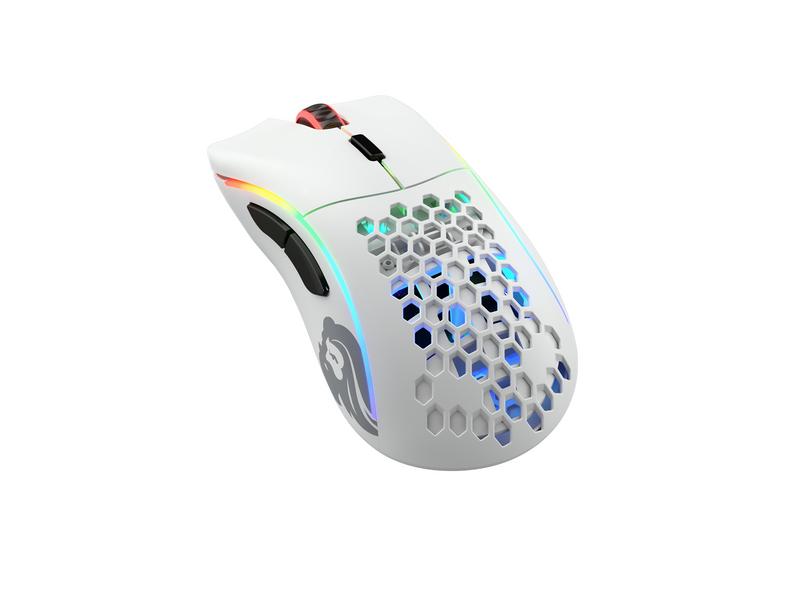 Glorious Model D Wireless - Matte White - Gaming Maus (Weiß mit RGB Licht)