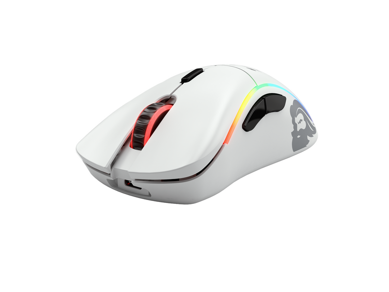 Glorious Model D Wireless - Matte White - Gaming Maus (Weiß mit RGB Licht)
