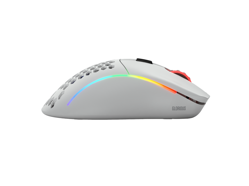 Glorious Model D Wireless - Matte White - Gaming Maus (Weiß mit RGB Licht)