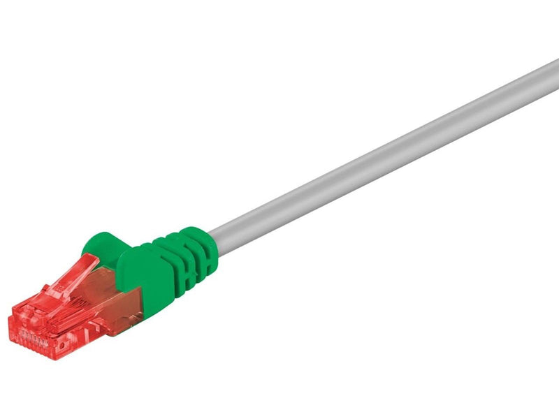 Pro CAT 6 Crossover-patch cable U/UTP grey green - Grau - 1 meter
