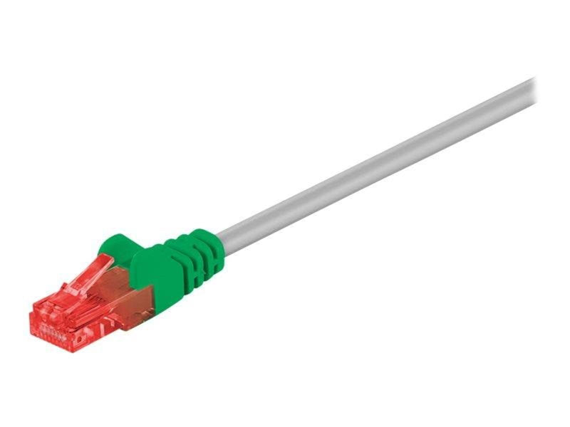 Pro CAT 6 Crossover-patch cable U/UTP grey green - Grau - 1 meter