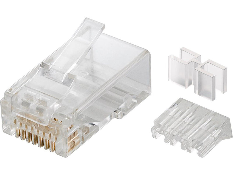 Pro RJ45 plug CAT 6a UTP unshielded (10 pack) - Transparent