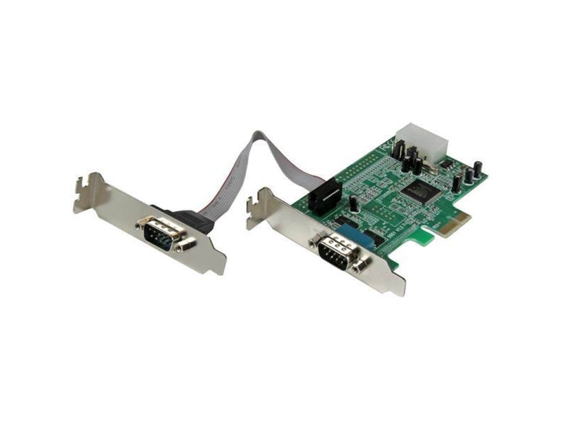 StarTech.com 2 Port Low Profile Native RS232 PCI Express Serial Card mit 16550 UART - Seriell Adapter
