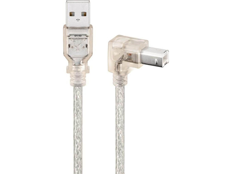 Pro USB 2.0 Hi-Speed cable 90° transparent