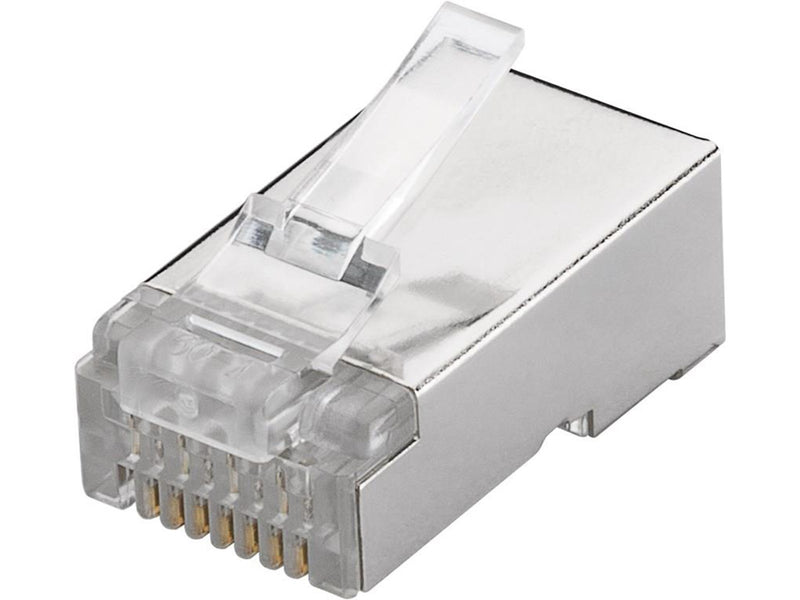 Pro RJ45 plug CAT 6 STP shielded (10 pack) - Transparent