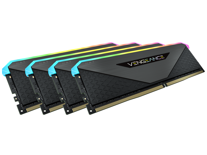 Corsair Vengeance RGB RT DDR4-3200 - 32GB - CL16 - Quad Channel (4 pcs) - AMD Optimized - Schwarz mit RGB