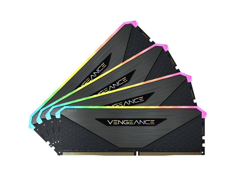 Corsair Vengeance RGB RT DDR4-3200 - 32GB - CL16 - Quad Channel (4 pcs) - AMD Optimized - Schwarz mit RGB