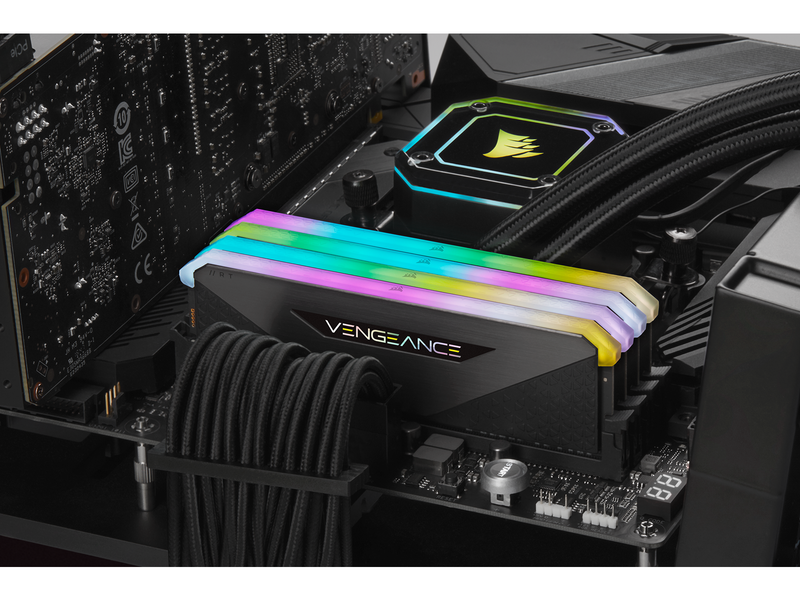 Corsair Vengeance RGB RT DDR4-3200 - 32GB - CL16 - Quad Channel (4 pcs) - AMD Optimized - Schwarz mit RGB