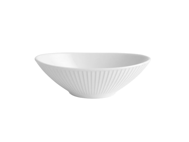 Pillivuyt Plissé Bowl oval 16 x 10 x 4.5 cm White