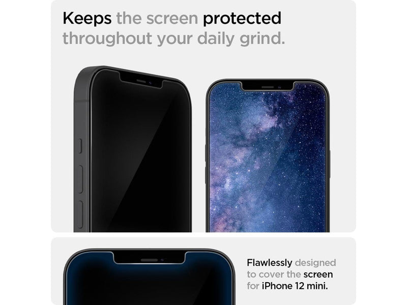 Spigen Glas tR EZ Fit - 2 Pack - iPhone 12 mini