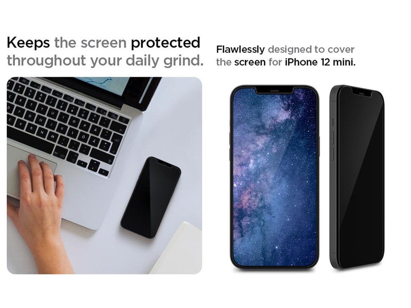 Spigen Glas tR EZ Fit - 2 Pack - iPhone 12 mini
