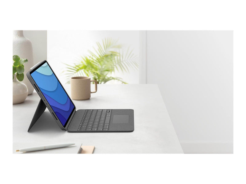 Logitech Combo Touch - keyboard and folio case - with trackpad - QWERTY - US International - oxford grey - Tastatur & Folio-Set