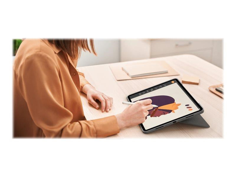 Logitech Combo Touch - keyboard and folio case - with trackpad - QWERTY - US International - oxford grey - Tastatur & Folio-Set