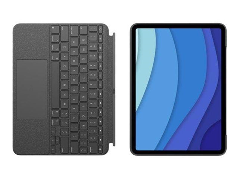 Logitech Combo Touch - keyboard and folio case - with trackpad - QWERTY - US International - oxford grey - Tastatur & Folio-Set