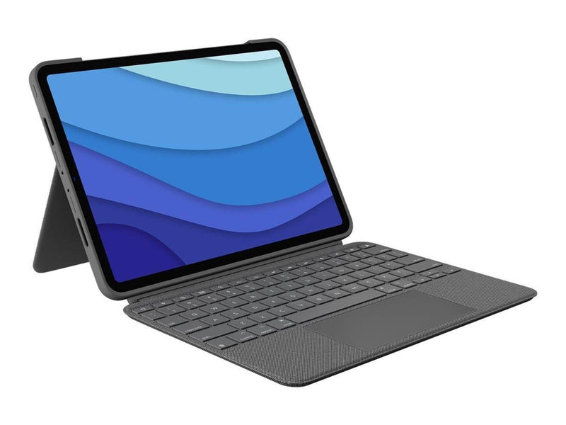 Logitech Combo Touch - keyboard and folio case - with trackpad - QWERTY - US International - oxford grey - Tastatur & Folio-Set