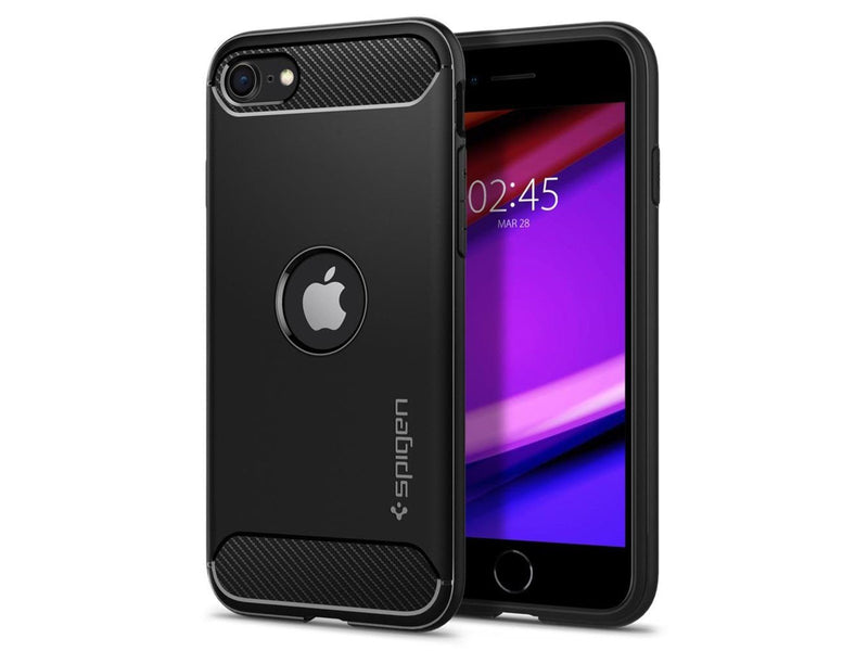 Spigen Rugged Armor - black - iPhone SE (2022/2020)
