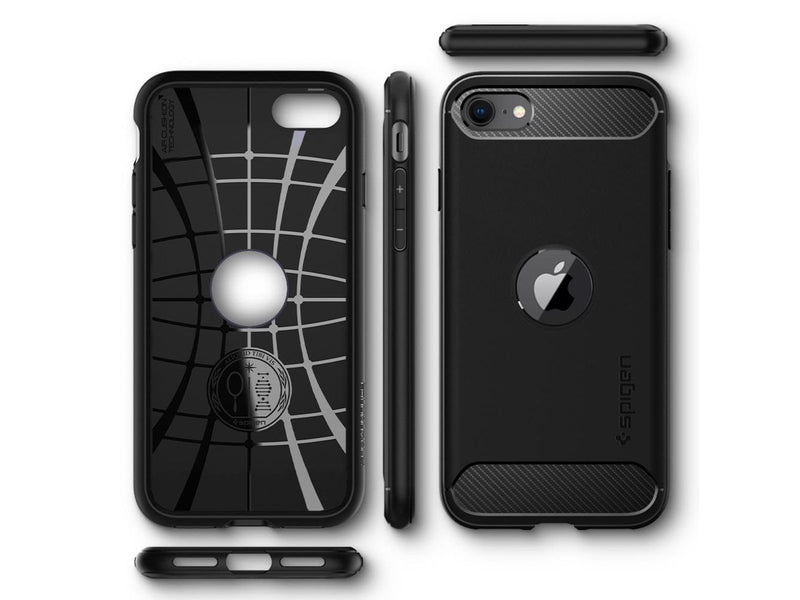 Spigen Rugged Armor - black - iPhone SE (2022/2020)
