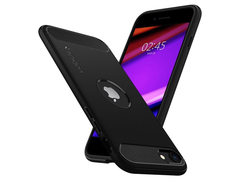 Spigen Rugged Armor - black - iPhone SE (2022/2020)