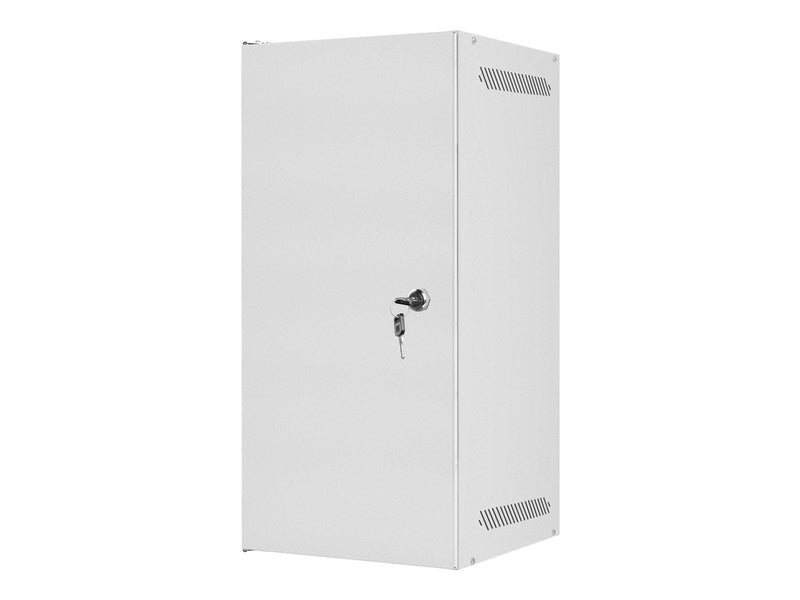 Lanberg WF10-2312-00S Rack Cabinet 10" Wall Mount 12U 280x310mm with Metal Door (Flat Pack) Grey RAL7035