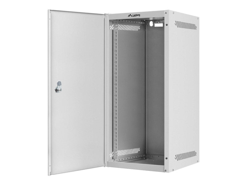 Lanberg WF10-2312-00S Rack Cabinet 10" Wall Mount 12U 280x310mm with Metal Door (Flat Pack) Grey RAL7035