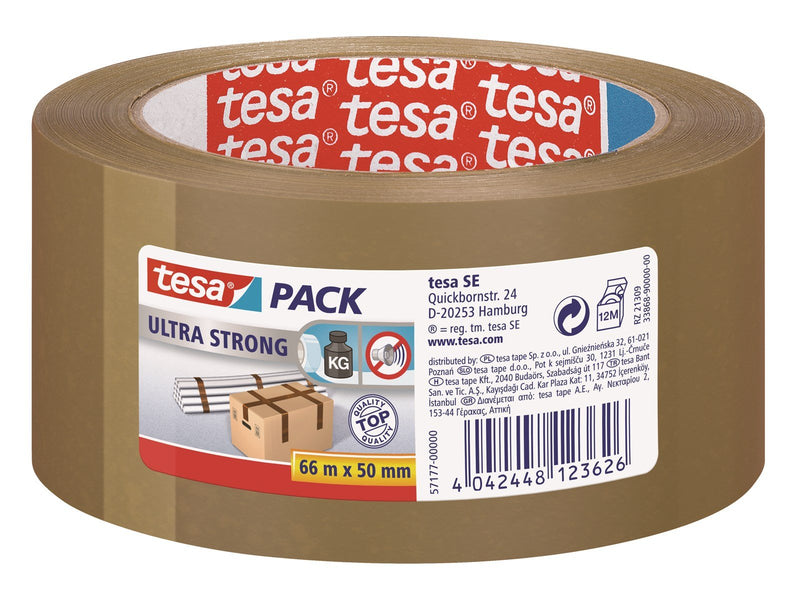 tesa pack Ultra Strong Packaging Tape 66m x 50mm Brown