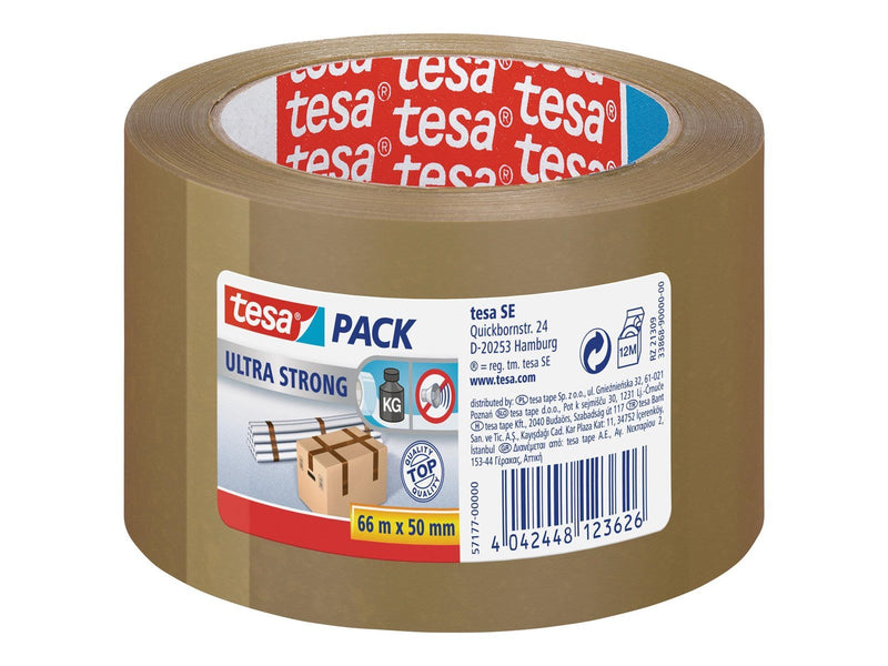 tesa pack Ultra Strong Packaging Tape 66m x 50mm Brown