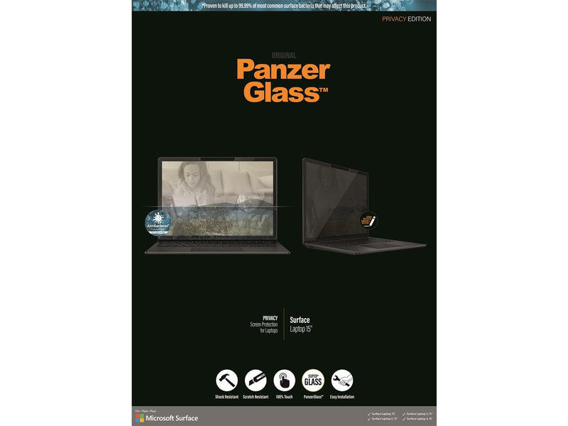 PanzerGlass Privacy Screen Protector Microsoft Surface Laptop 15" | 6 | 5 | 4 | 3