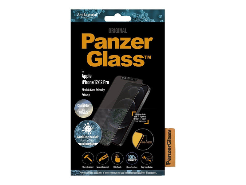 PanzerGlass CamSlider Privacy Screen Protector Apple iPhone 12 Pro | Edge-to-Edge