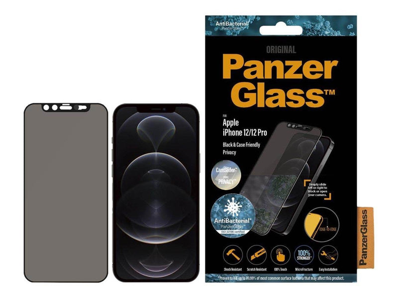 PanzerGlass CamSlider Privacy Screen Protector Apple iPhone 12 Pro | Edge-to-Edge