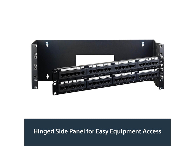 StarTech.com 4U 19in Hinged Wall Montage Bracket für Patch Panels - Beschlag für Montage an Wand