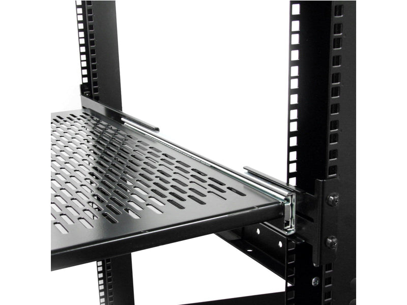StarTech.com 19in Vented Eistellbarer Depth Sliding Server Rack Gehäuse Regal - Rackregal (verschiebbar forskydes belüftet