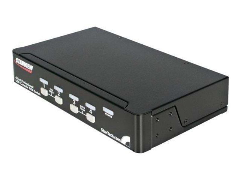 StarTech.com 4 Port 1U Rack Befestigungskit USB KVM Switch mit OSD - KVM Switch - 4 Anschlüsse