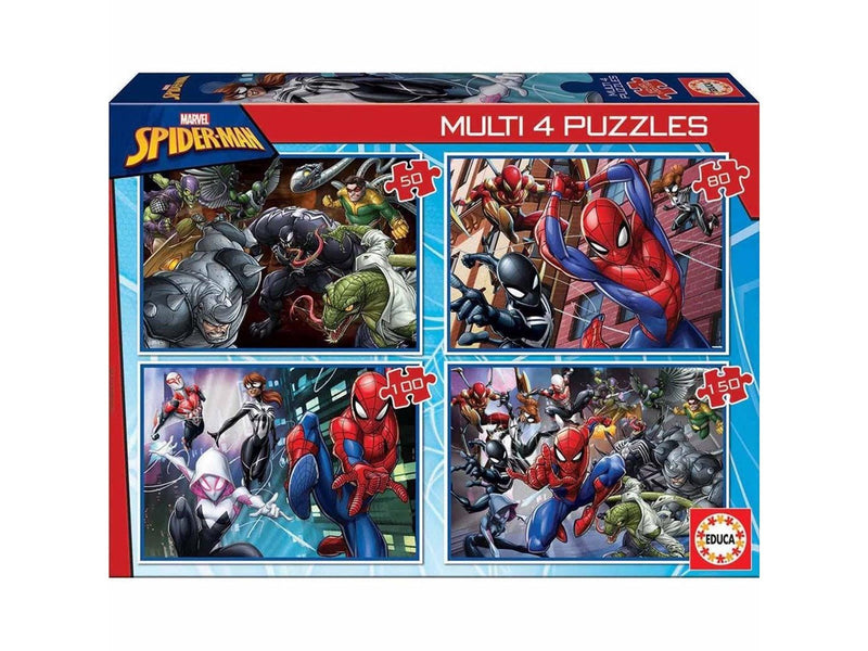 Educa Multi 4 Spider-Man 50-80-100-150 Pieces 3D Puzzle