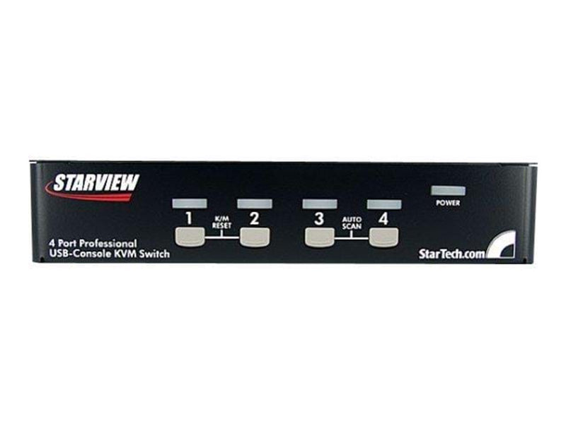StarTech.com 4 Port 1U Rack Befestigungskit USB KVM Switch mit OSD - KVM Switch - 4 Anschlüsse