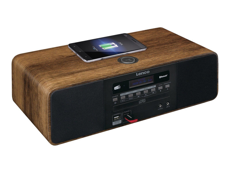 Lenco DAR-051WD - Stereo DAB+/ FM radio CD 2 USB Bluetooth® QI and remote control