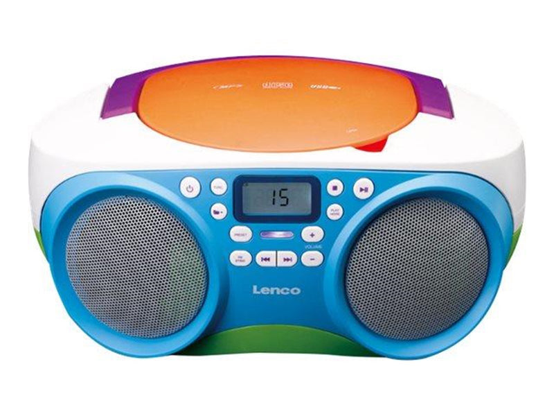 Lenco SCD-41 - Portable FM Radio and CD/USB-player - Multi colour