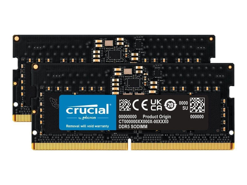 Crucial Classic SODIMM DDR5-4800 - 32GB - CL40 - Dual Channel (2 pcs) - Schwarz